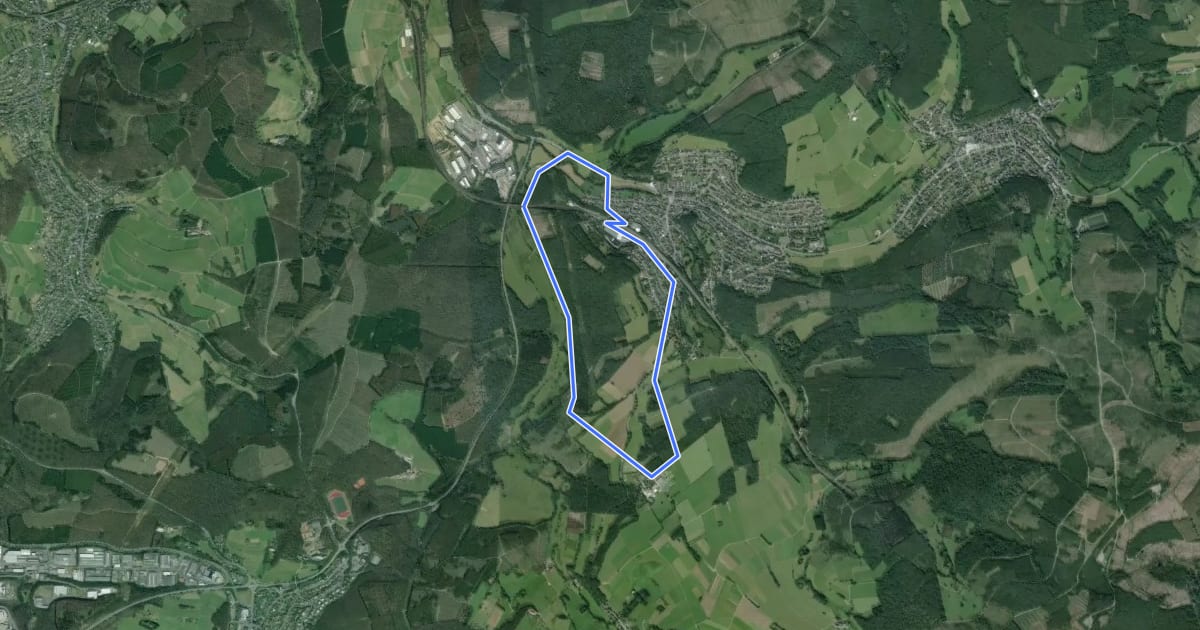 Маршрут Rudersdorf Rundweg A3 на спутниковом снимке