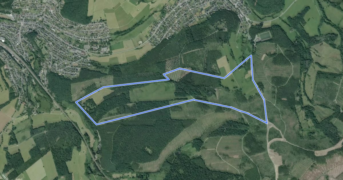 Маршрут Rudersdorf Rundweg A4 на спутниковом снимке