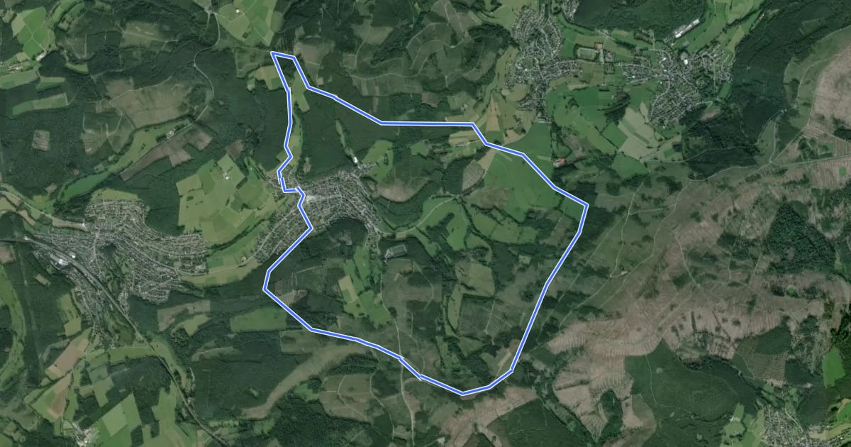 Маршрут Rudersdorf Rundweg A7 на спутниковом снимке