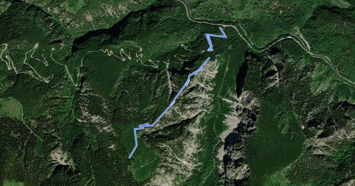 Маршрут Rudolfsteig 47 на спутниковом снимке