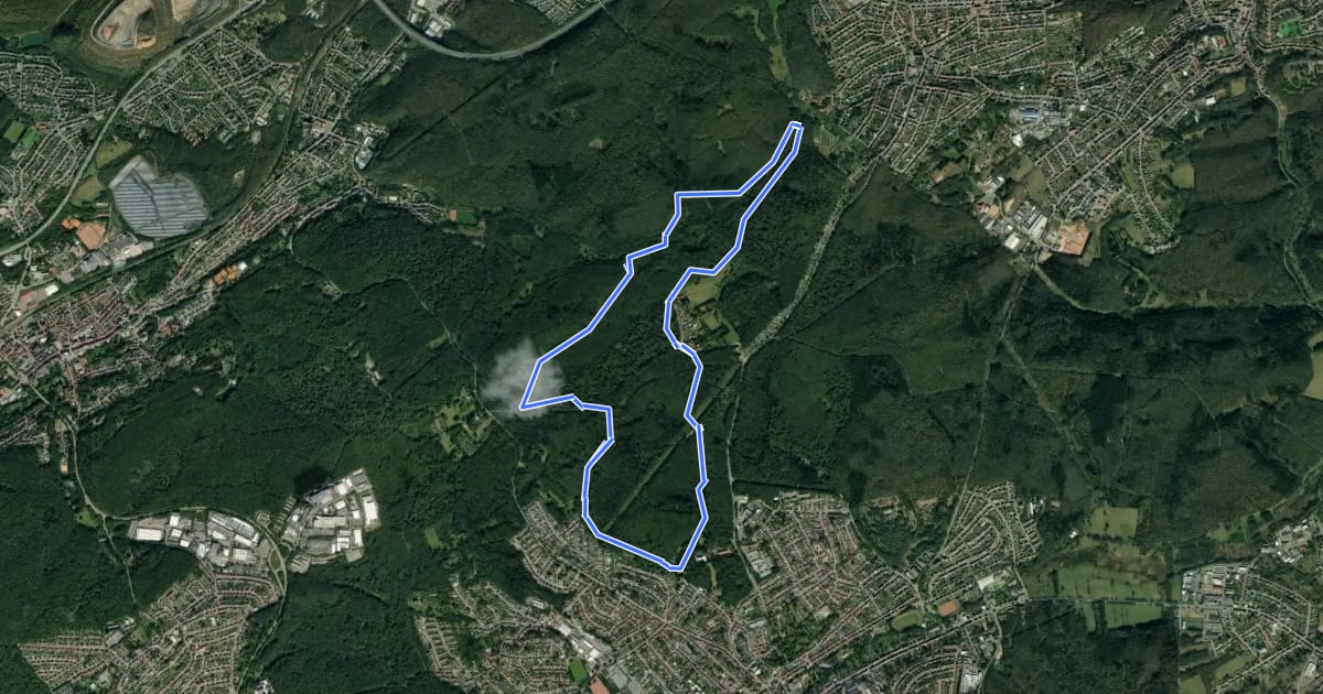 Маршрут Ruhbachtal Runde на спутниковом снимке