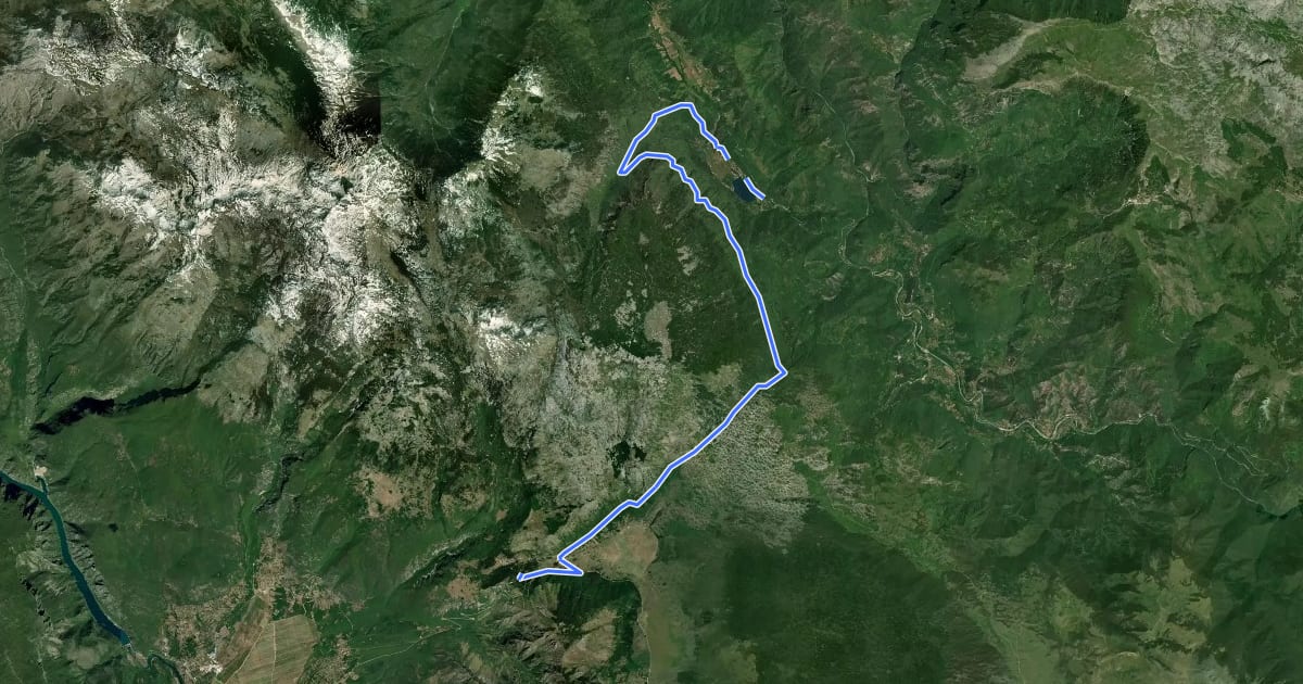 Маршрут Ruište i Boračko jezero на спутниковом снимке