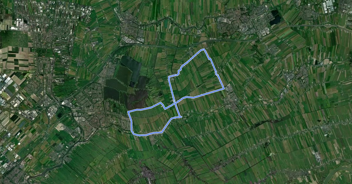 Маршрут Ruigeweideroute на спутниковом снимке