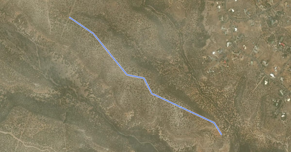 Маршрут Ruin Mesa Trail на спутниковом снимке