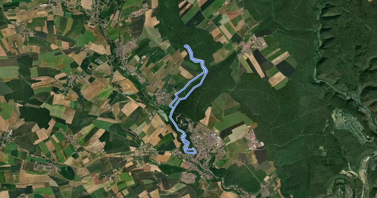 Маршрут Ruisseau de la Vallée на спутниковом снимке