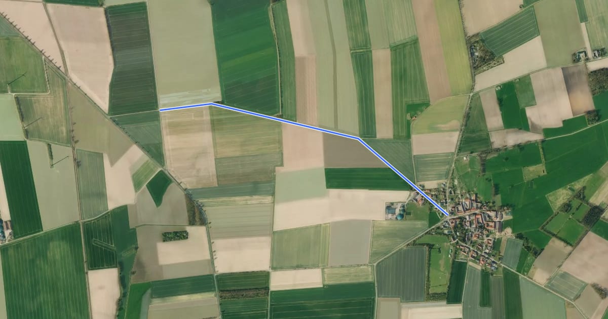 Маршрут Rumstorf Süd (90) - Erpensen (65) на спутниковом снимке