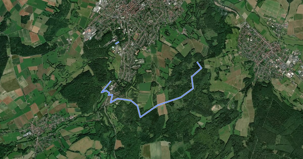 Маршрут Rund Lauterbach-Tour на спутниковом снимке