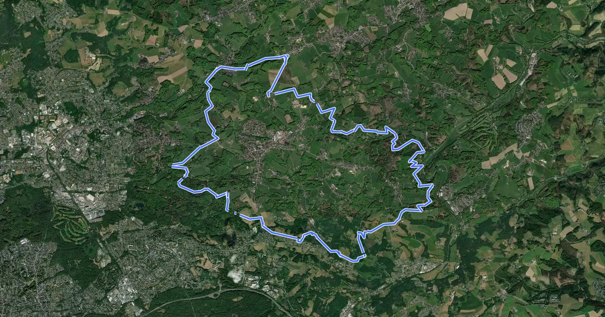 Маршрут Rund um Bergisch Gladbach-Herkenrath на спутниковом снимке