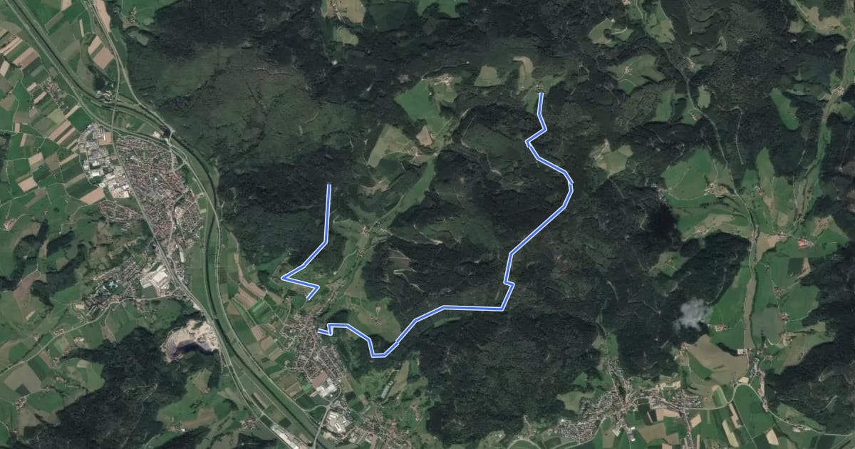 Маршрут Rund um Bollenbach на спутниковом снимке