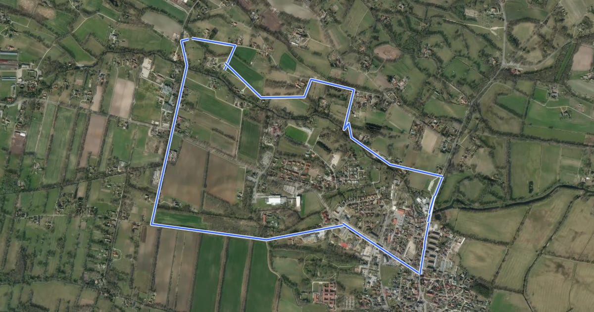 Маршрут Rund um Burg-Dorf на спутниковом снимке