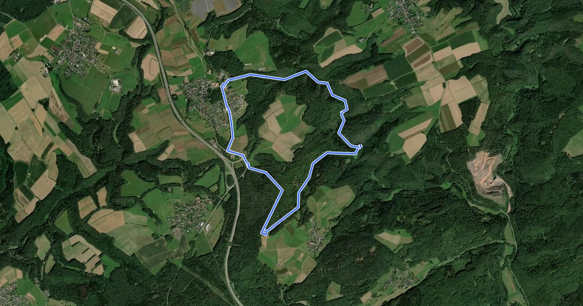 Маршрут Rund um den Eselsberg на спутниковом снимке