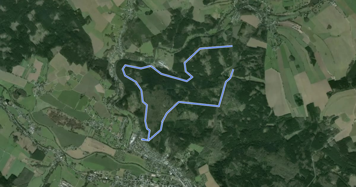Маршрут Rund um den Geißelberg на спутниковом снимке