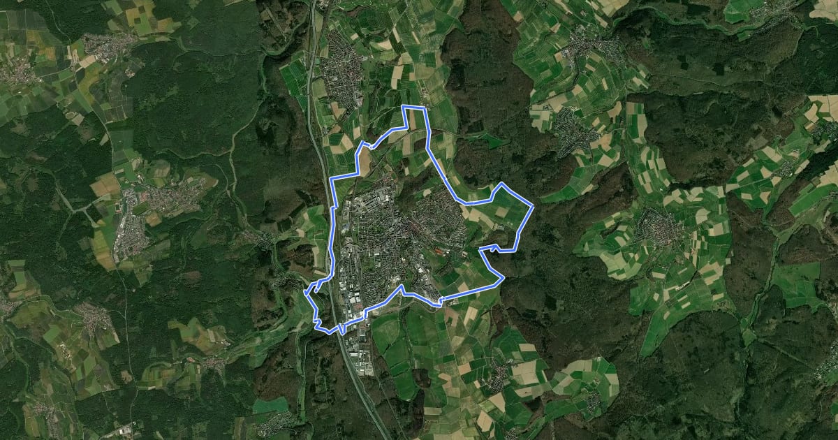 Маршрут Rund um den Hexenturm на спутниковом снимке