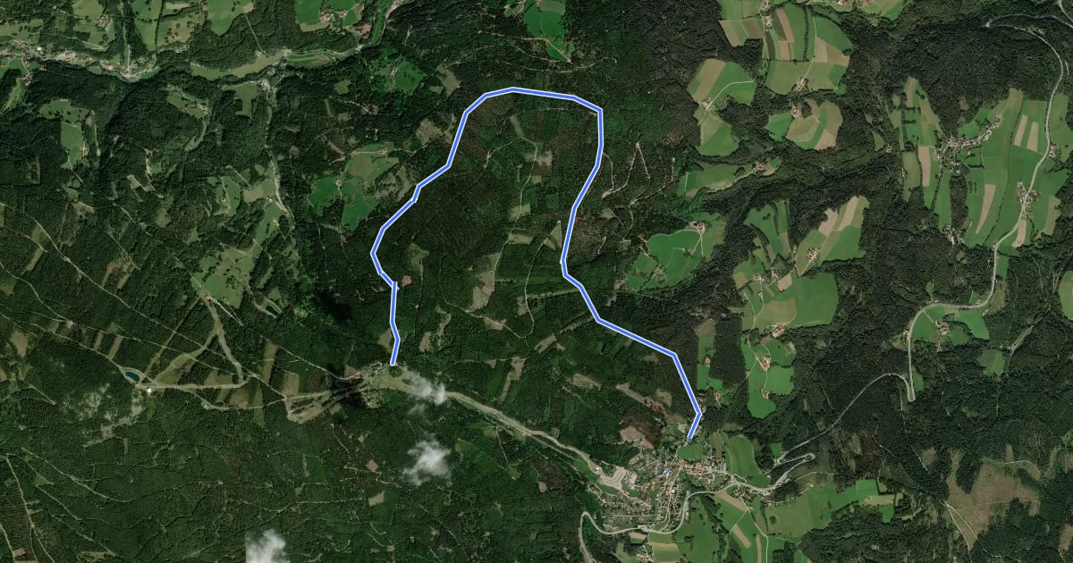Маршрут Rund um den Kogel (Mönichkirchen) на спутниковом снимке
