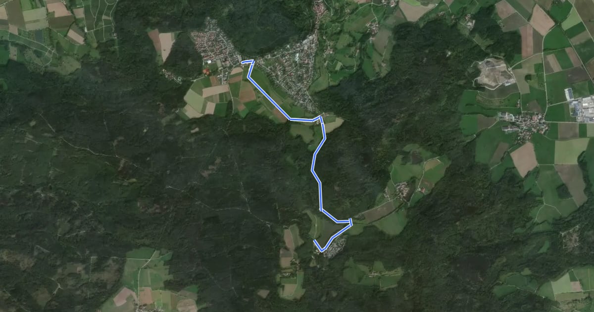 Маршрут Rund um den Neumühlsee на спутниковом снимке