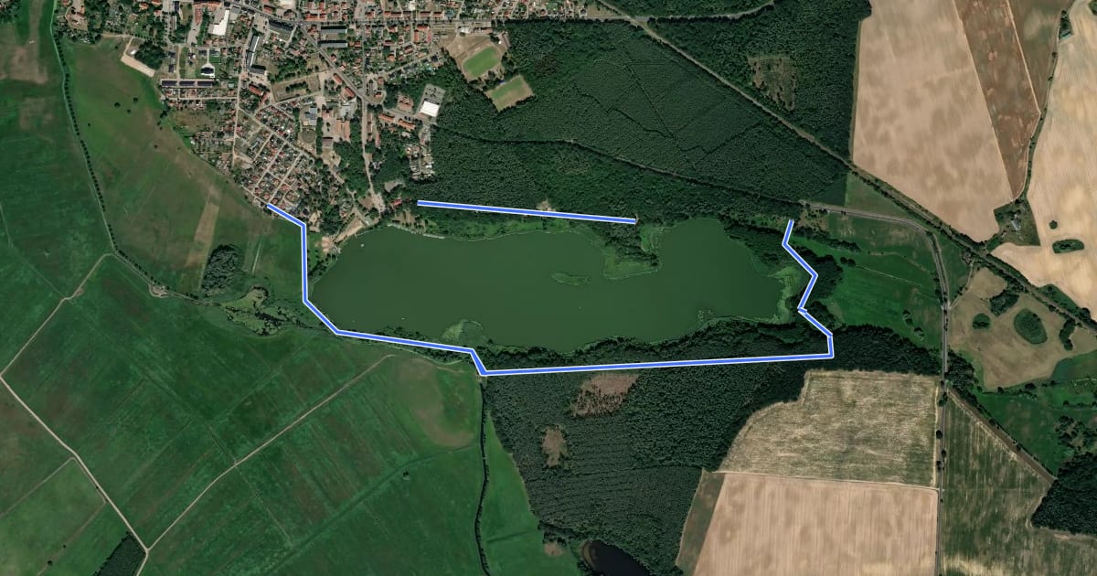 Маршрут Rund um den See на спутниковом снимке
