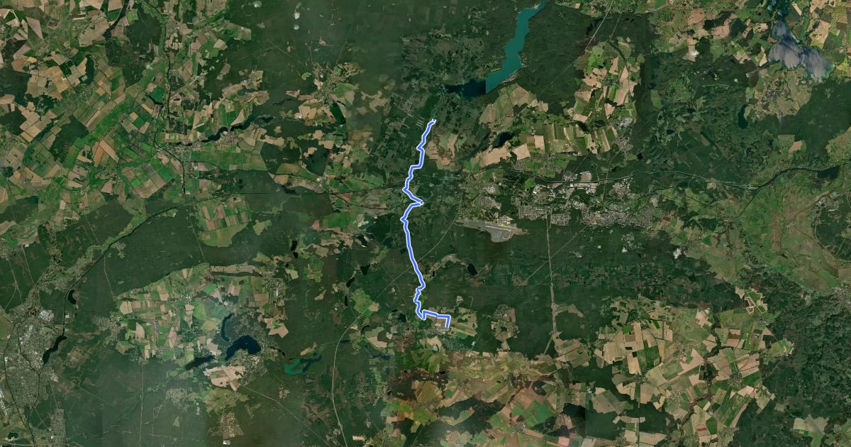 Маршрут Rund um die Schorfheide Etappe 2 на спутниковом снимке