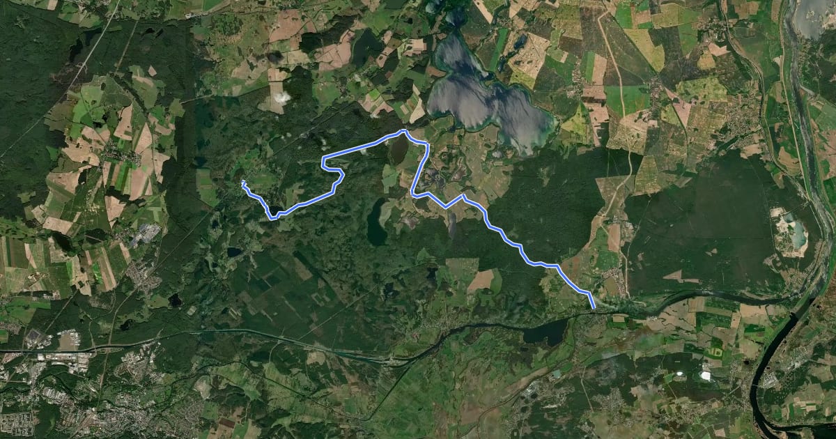 Маршрут Rund um die Schorfheide Etappe 5 на спутниковом снимке