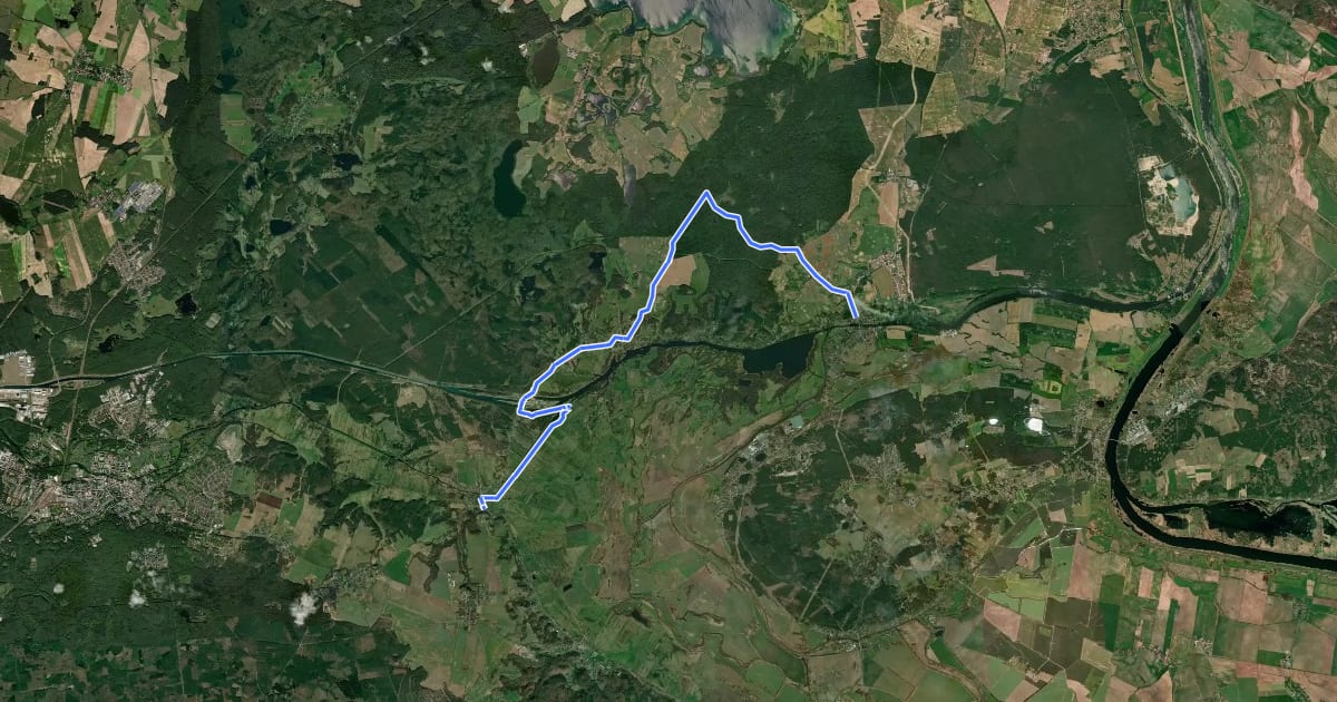 Маршрут Rund um die Schorfheide Etappe 6 на спутниковом снимке