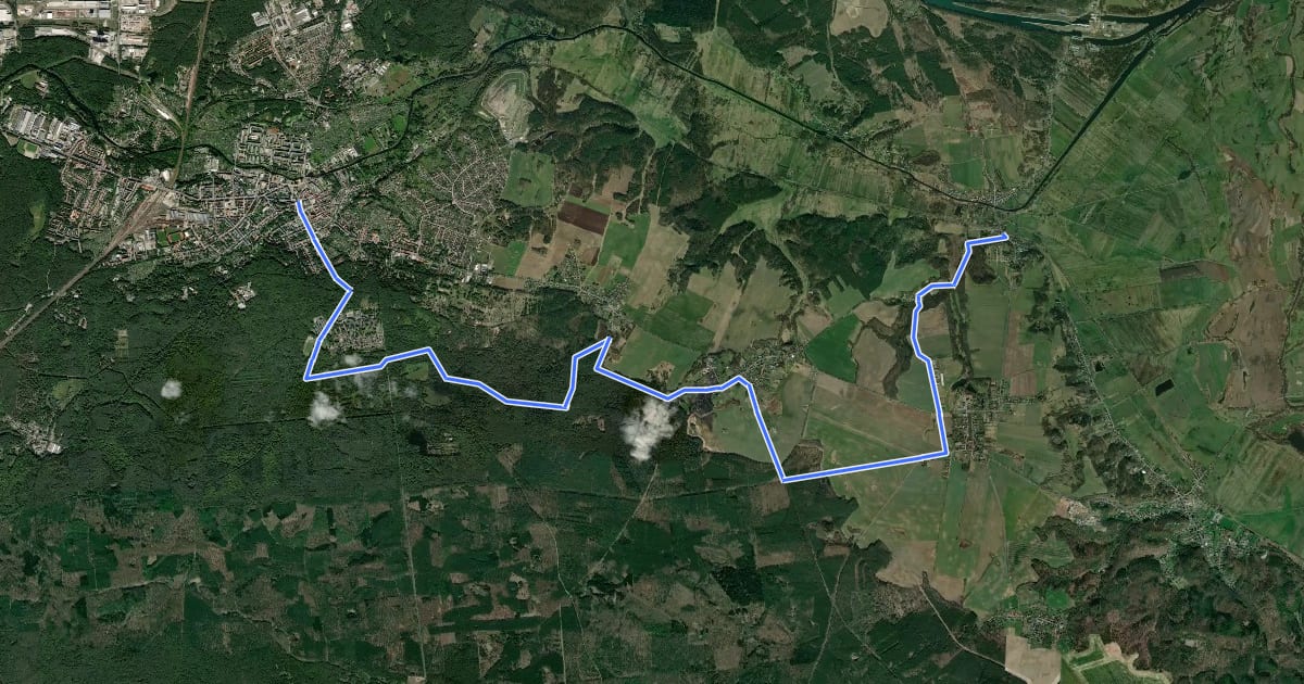 Маршрут Rund um die Schorfheide Etappe 7 на спутниковом снимке