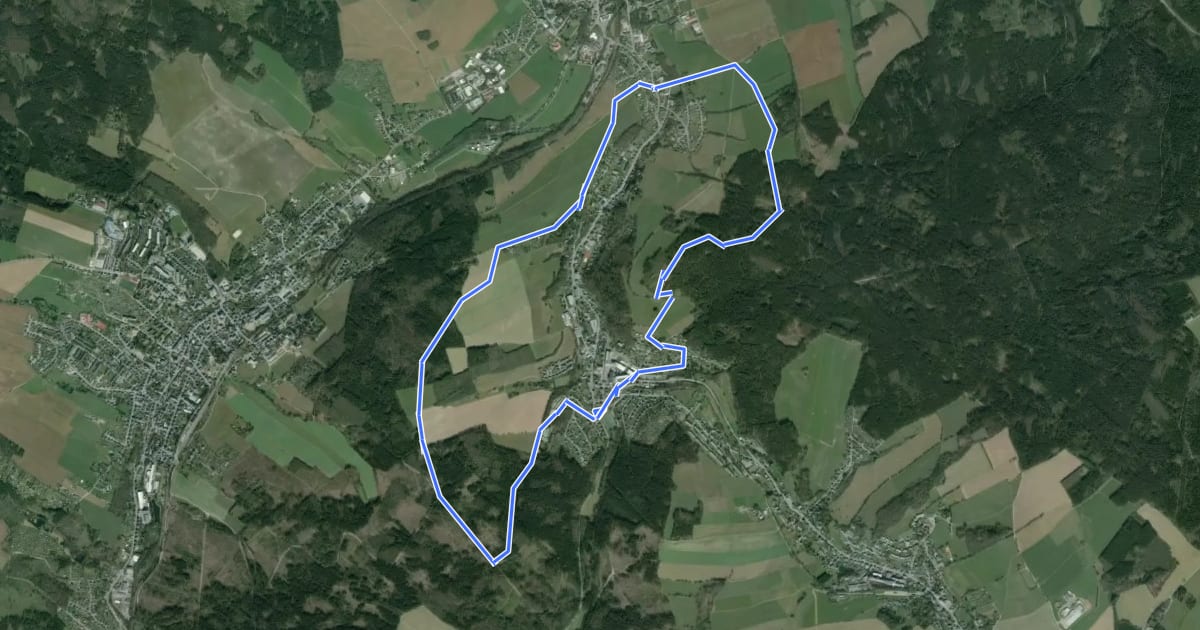 Маршрут Rund um Gornsdorf на спутниковом снимке