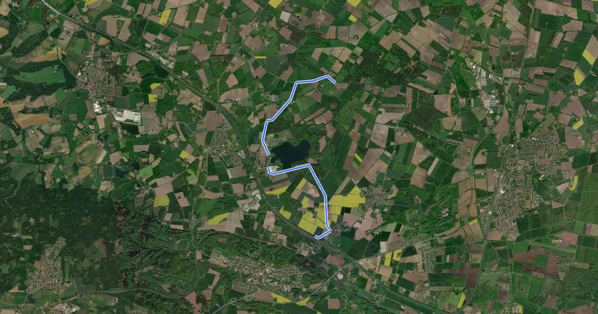 Маршрут Rund um Herringhausen, Stirpe und Oelingen на спутниковом снимке