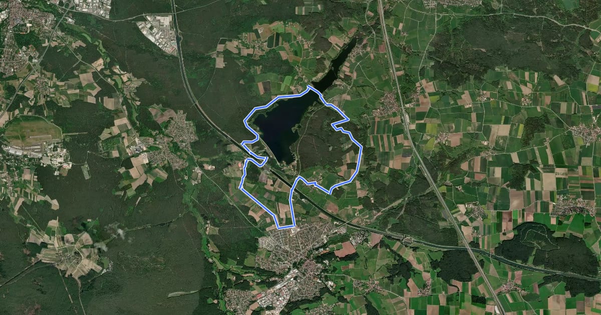 Маршрут Rund um Heuberg на спутниковом снимке