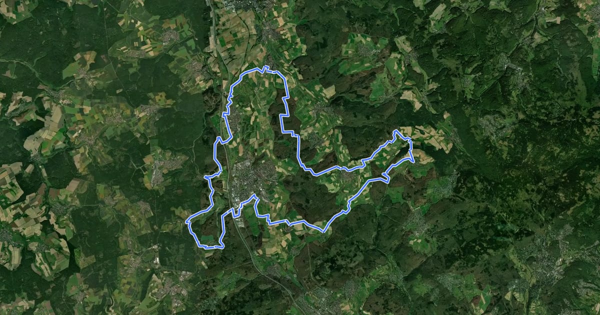 Маршрут Rund um Idstein на спутниковом снимке