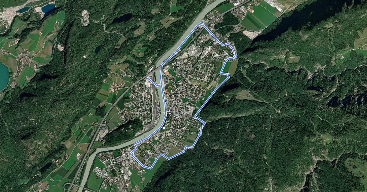 Маршрут Rund um Kufstein на спутниковом снимке