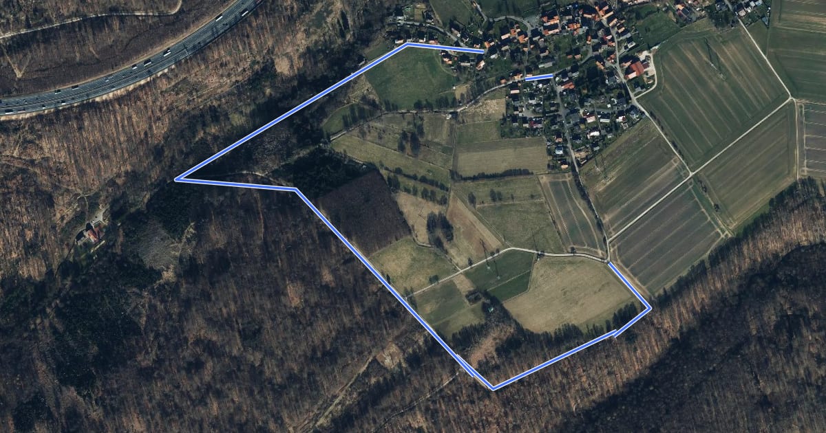 Маршрут Rund um Laubach на спутниковом снимке