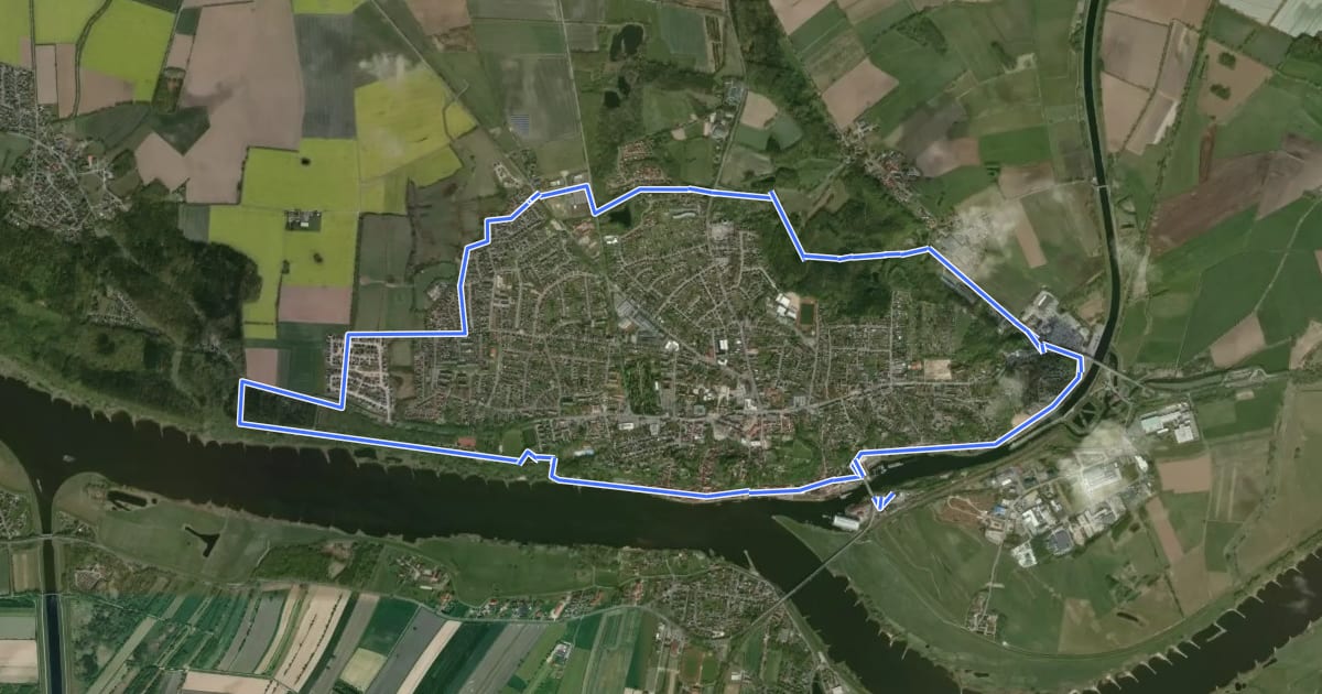 Маршрут Rund um Lauenburg на спутниковом снимке