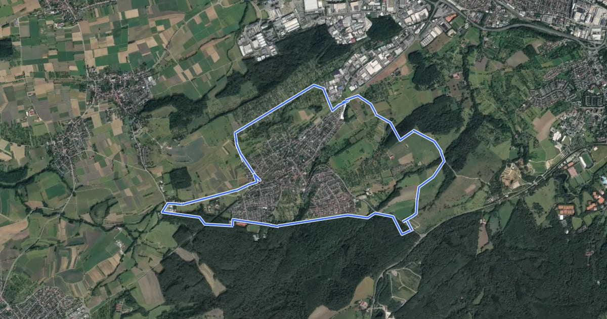 Маршрут Rund um Ohmenhausen на спутниковом снимке