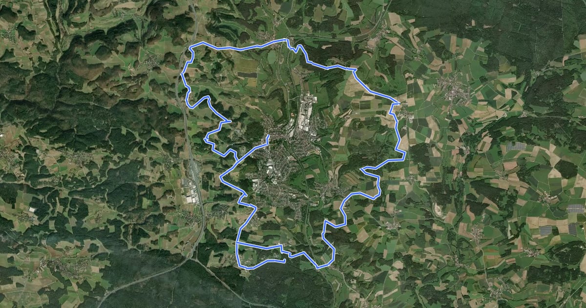 Маршрут Rund um Pegnitz на спутниковом снимке