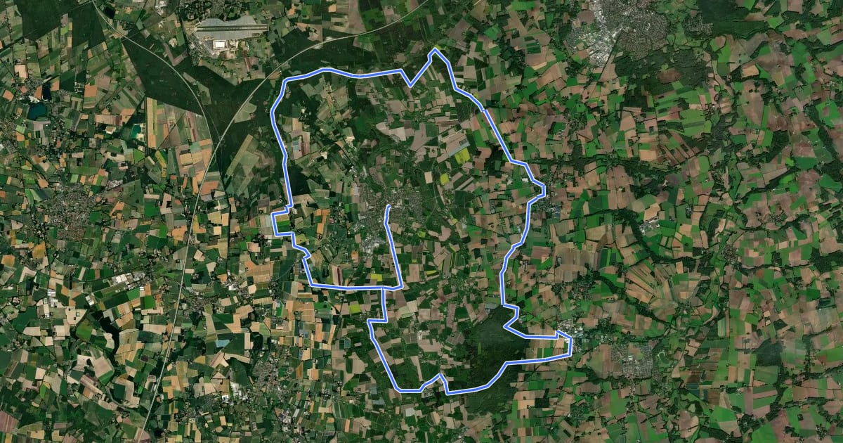 Маршрут Rund um Visbek на спутниковом снимке