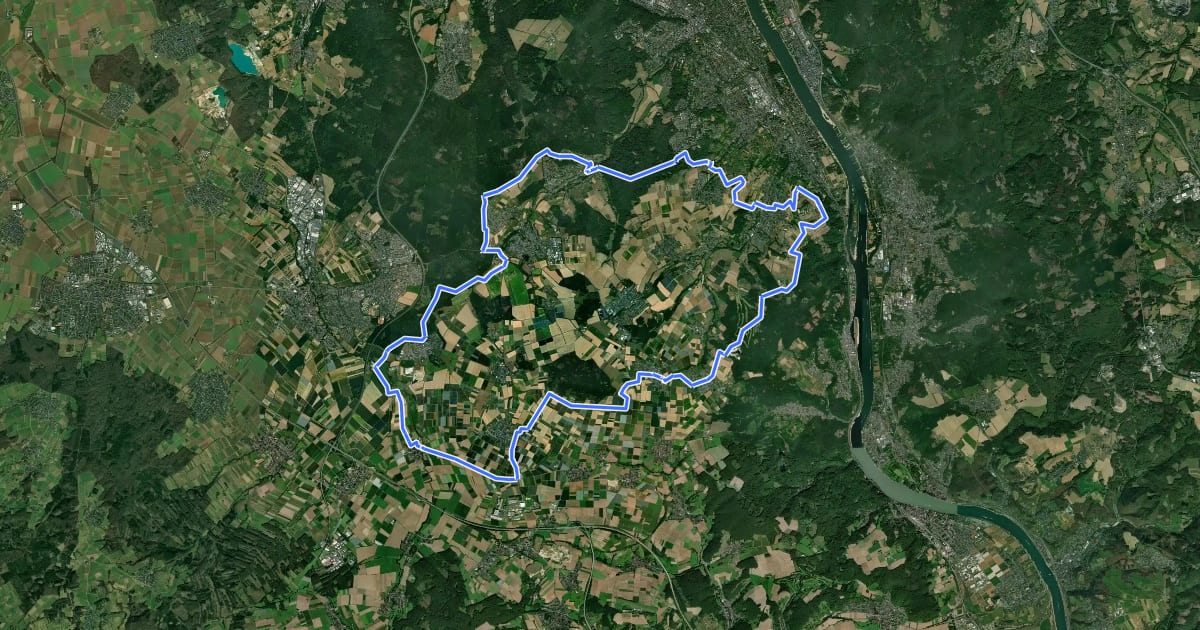 Маршрут Rund um Wachtberg на спутниковом снимке