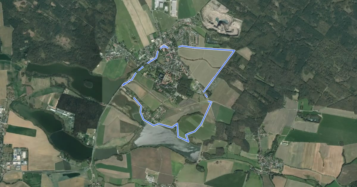 Маршрут Rund um Wermsdorf на спутниковом снимке