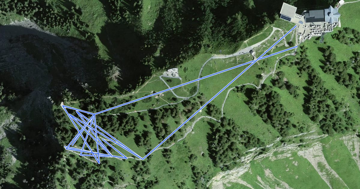 Маршрут Rundgang /circular trail на спутниковом снимке