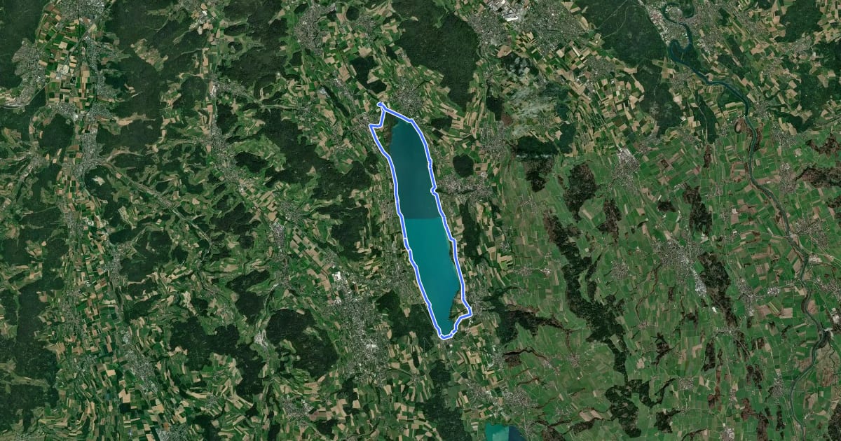 Маршрут Rundgang Hallwilersee на спутниковом снимке