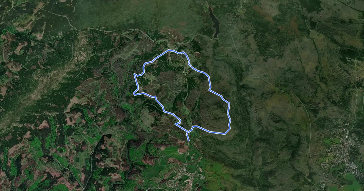 Маршрут Rundkurs Sonnenberg - Rehberg на спутниковом снимке