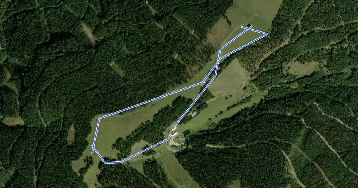 Маршрут Rundloipe Nordic Arena на спутниковом снимке