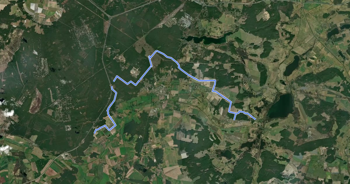 Маршрут Rundreitweg Stadt Beelitz - Nordteil на спутниковом снимке
