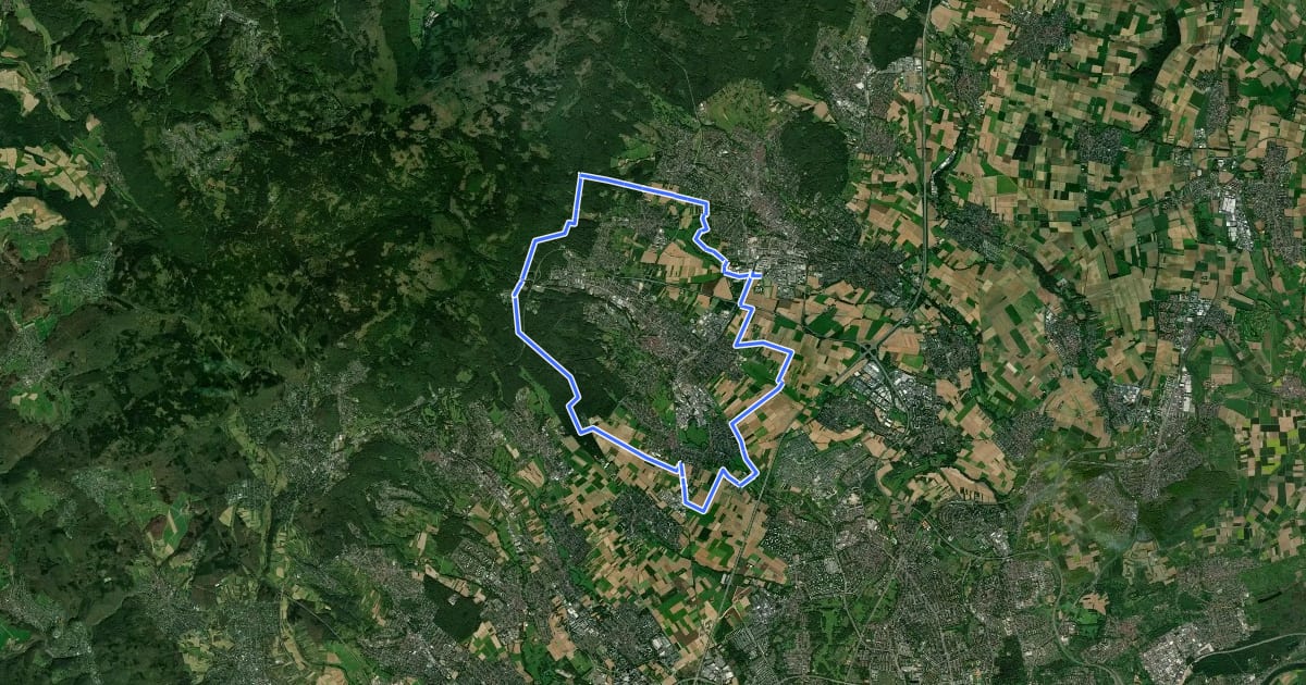 Маршрут Rundroute Oberursel на спутниковом снимке