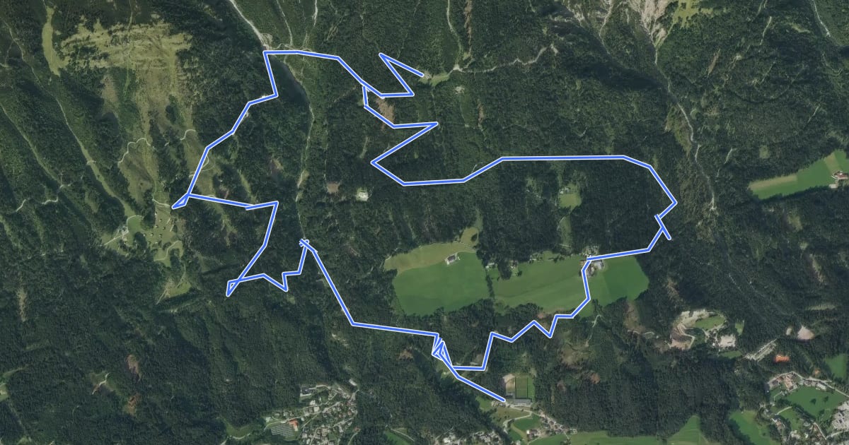 Маршрут Rundroute Rumer Alm на спутниковом снимке