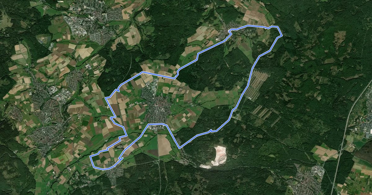 Маршрут Rundroute Wehrheim на спутниковом снимке