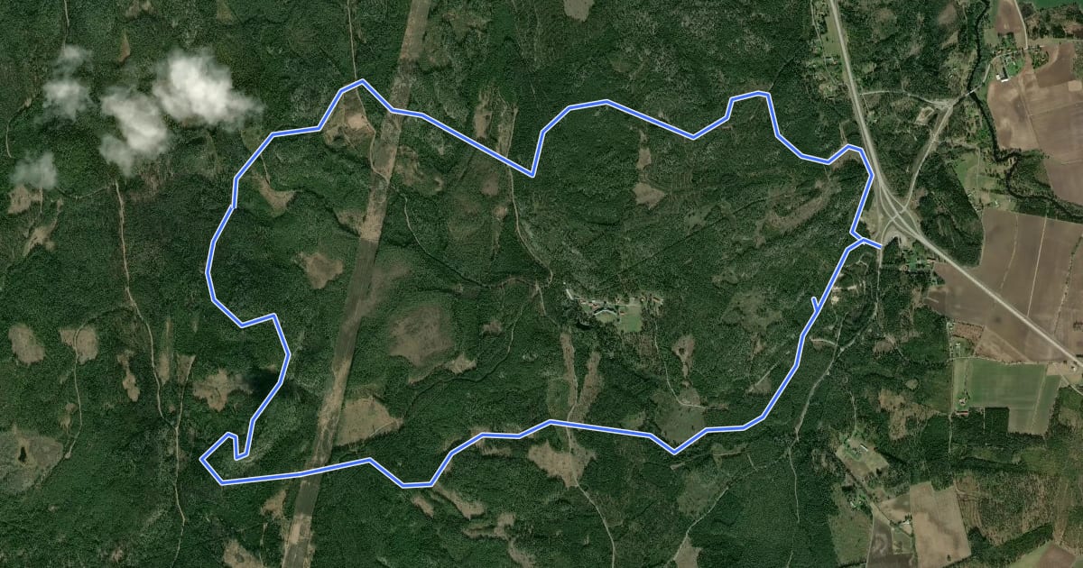 Маршрут Rundslinga Amboberget (Bergslagsleden) на спутниковом снимке