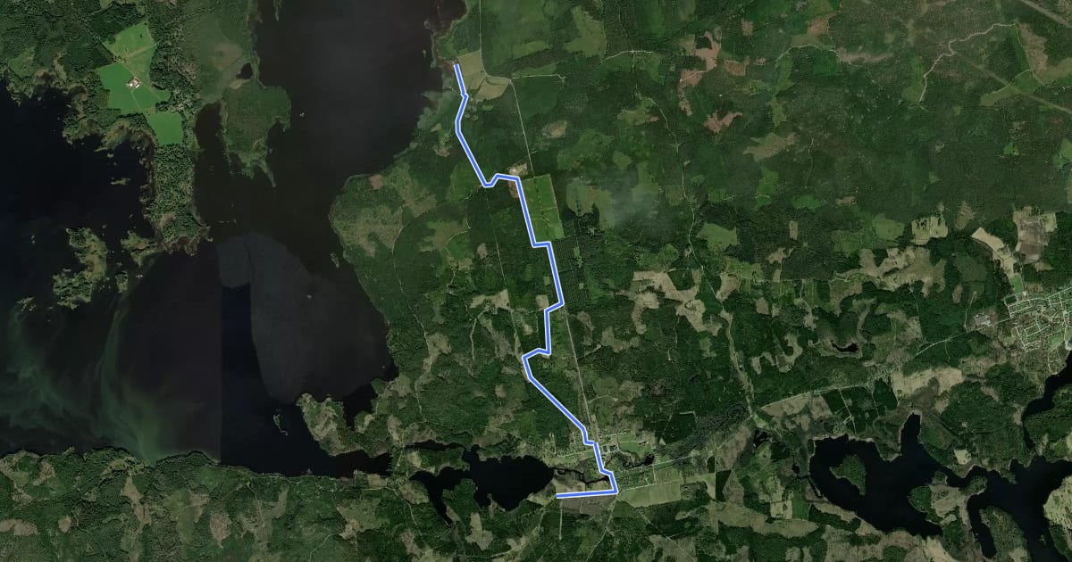 Маршрут Rundslinga Ringsbergsleden на спутниковом снимке