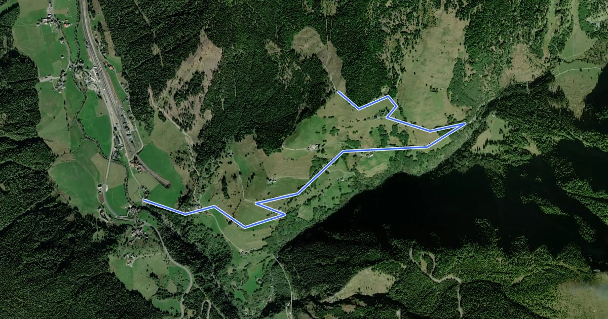 Маршрут Rundstrecke Wolliggerhütte на спутниковом снимке