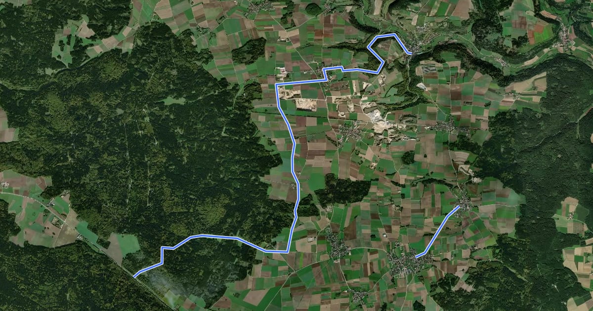 Маршрут Rundtour 7 на спутниковом снимке