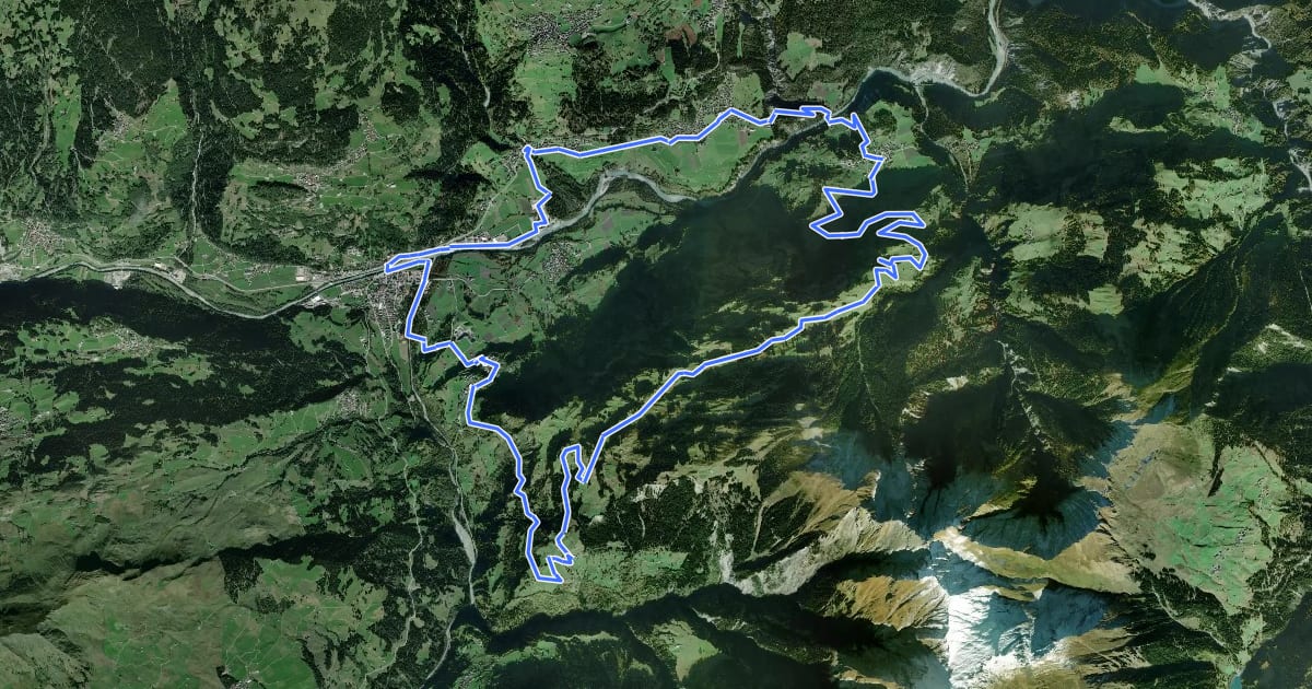 Маршрут Rundtour über den Rhein на спутниковом снимке