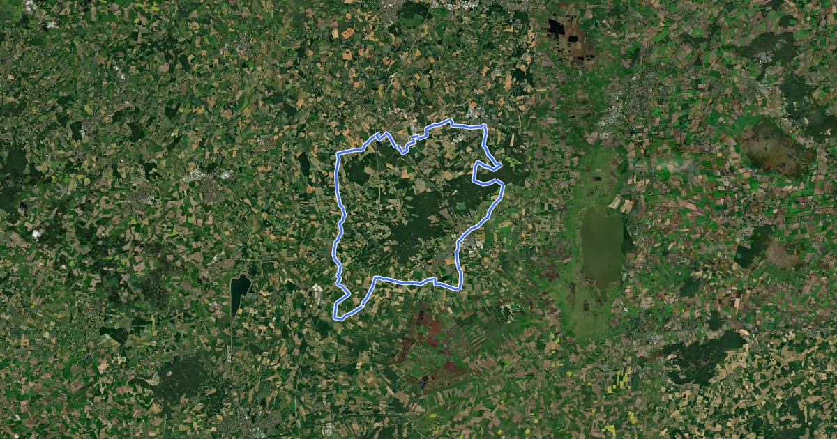 Маршрут Rundtour Dammer Berge на спутниковом снимке